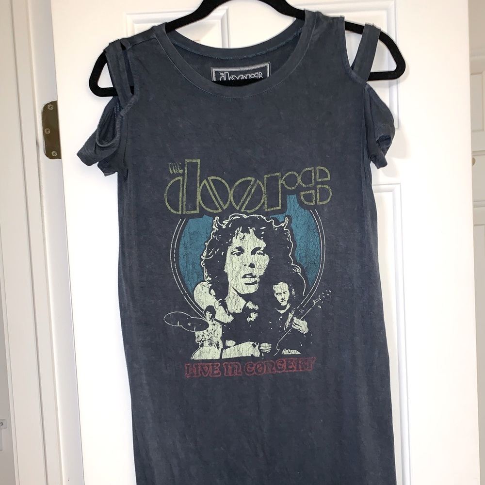 The doors vintage tshirt dress, open shoulders